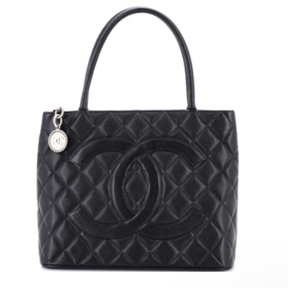 Chanel CC Caviar Quilted Medallion Tote